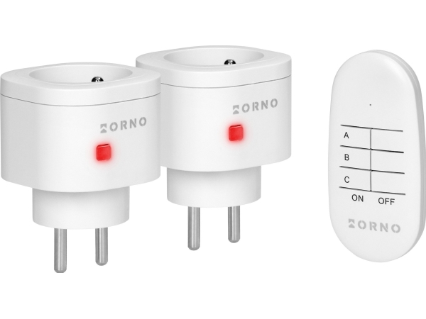 Orno set 2+1 trådlöst minisystemuttag med fjärrkontroll