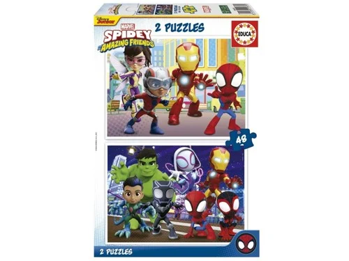 Educa Pussel: Marvel Spidey & His Amazing Friends 2 x 48 Bitar, bild 2