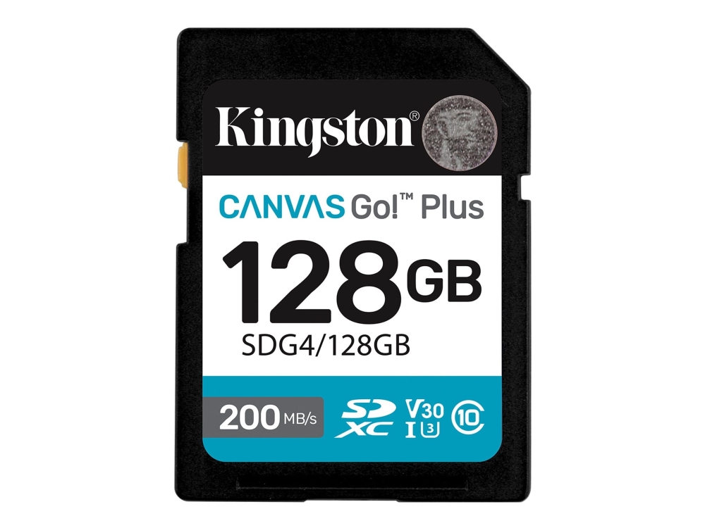 Kingston SDXC Canvas Go Plus Gen4 - 128GB / Class10 / UHS-1 / 200MB/s