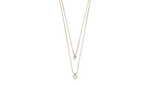 PILGRIM - Lucia 2-in-1 Crystal Necklace - Gold - 40 cm + 9 cm, bild 3