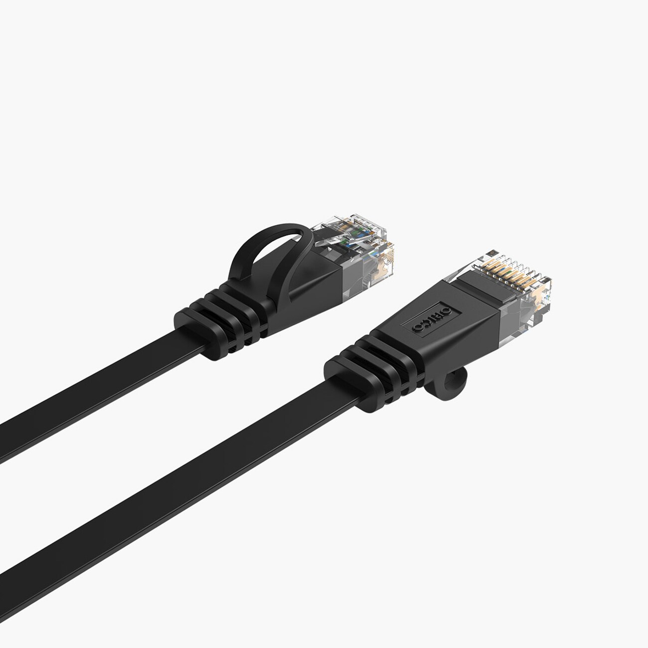Orico PUG-C7B CAT7 10 Gbps RJ45 Ethernet-nätverkskabel för internet och LAN, platt, 8 m – svart, bild 4