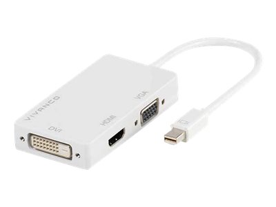 Vivanco Mini DisplayPort till HDMI/VGA/Dvi, vit
