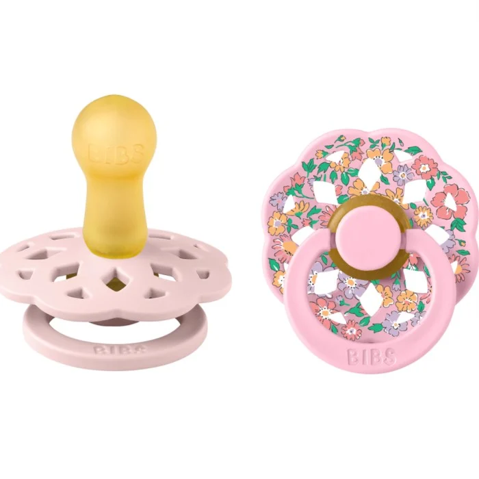 BIBS x Liberty Pacifier Boheme Oscar Meadow Latex Blossom Mix Size 2 2pcs