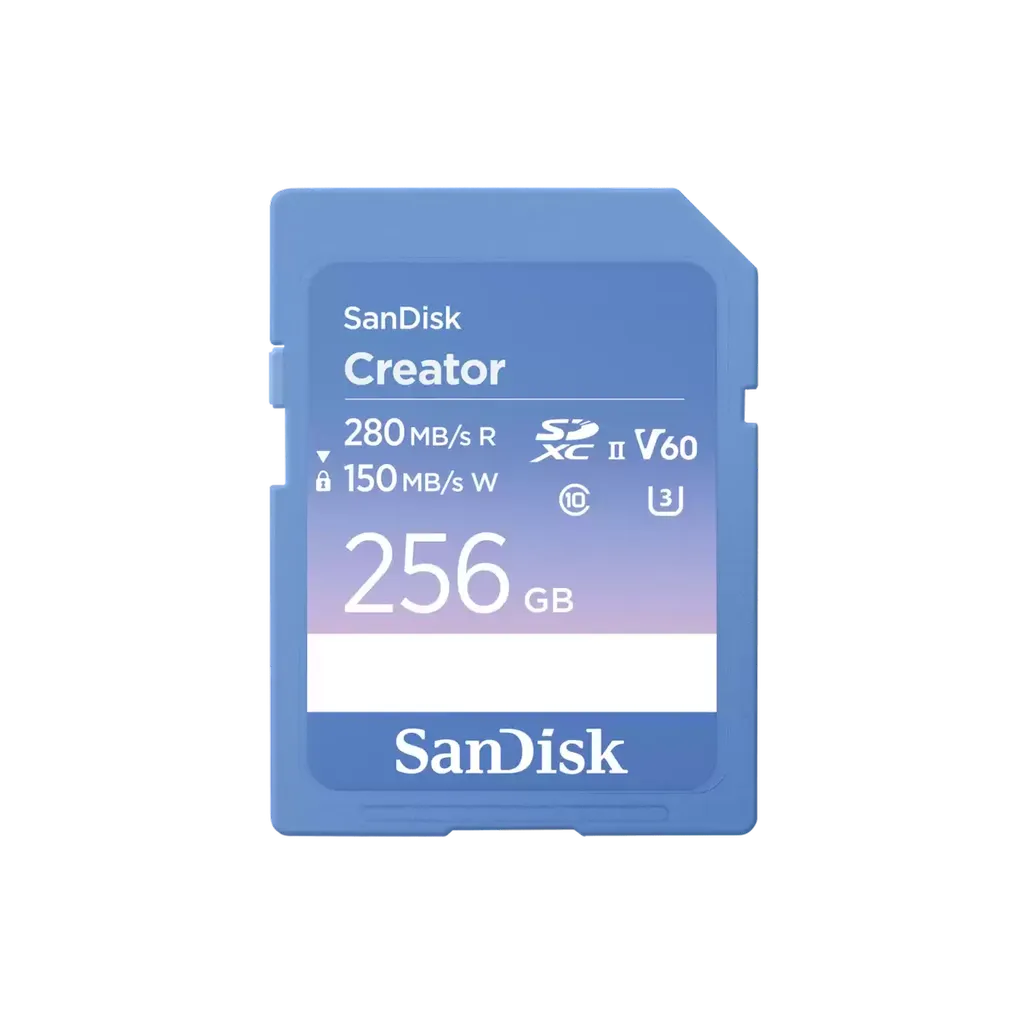 SanDisk Creator - Flash-minneskort - 256 GB - Video Class V60 / UHS-II U3 / Class10 - SDXC UHS-II, bild 2