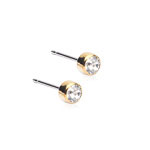 Blomdahl Golden Titanium Crystal Bezel 4 mm