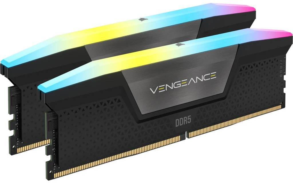96 GB (2x48GB) DDR5-5200 Corsair Vengeance RGB CL38, XMP - Svart, bild 2