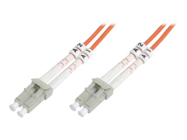 DIGITUS - Patch-kabel - LC multiläge (hane) till LC multiläge (hane) - 3 m - fiberoptisk - 50/125 mikron - OM3 - halogenfri