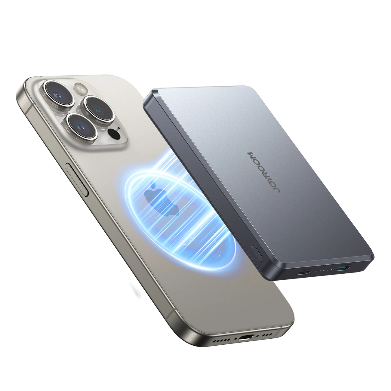 Joyroom JR-PBM08 Pro Powerbank 22,5 W 10 000 mAh med trådlös laddning och 2 USB-C-portar – grå