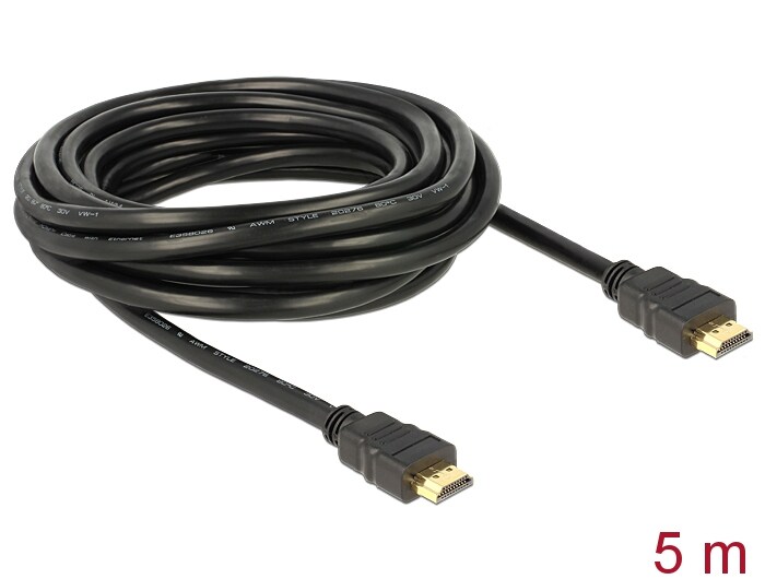 Delock HDMI-kabel med hög hastighet och Ethernet 4K @ 30Hz, 5m, bild 2