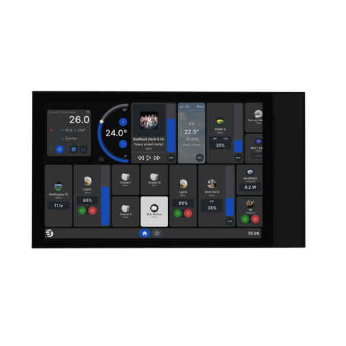 Shelly Wall Display XL smart kontrollpanel Svart