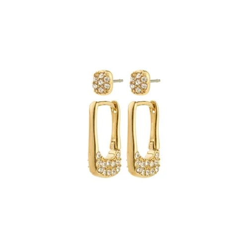 PILGRIM - INSTANT Earrings 2-in-1 Set - Gold-Plated - 5mm / 15mm