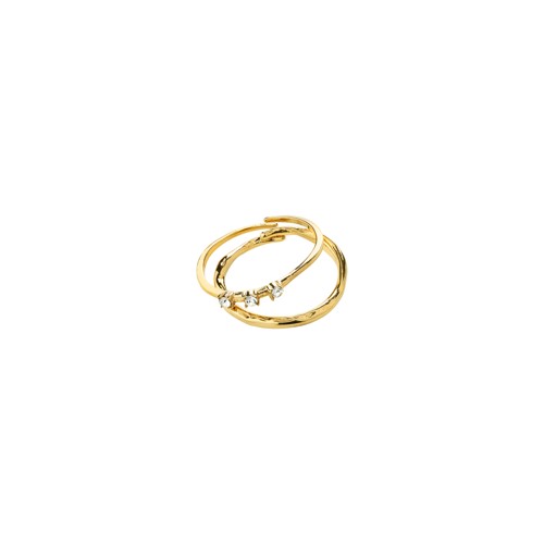 PILGRIM - IVARIN Rings 2-in-1 Set - Gold Plated - Adjustable Fit