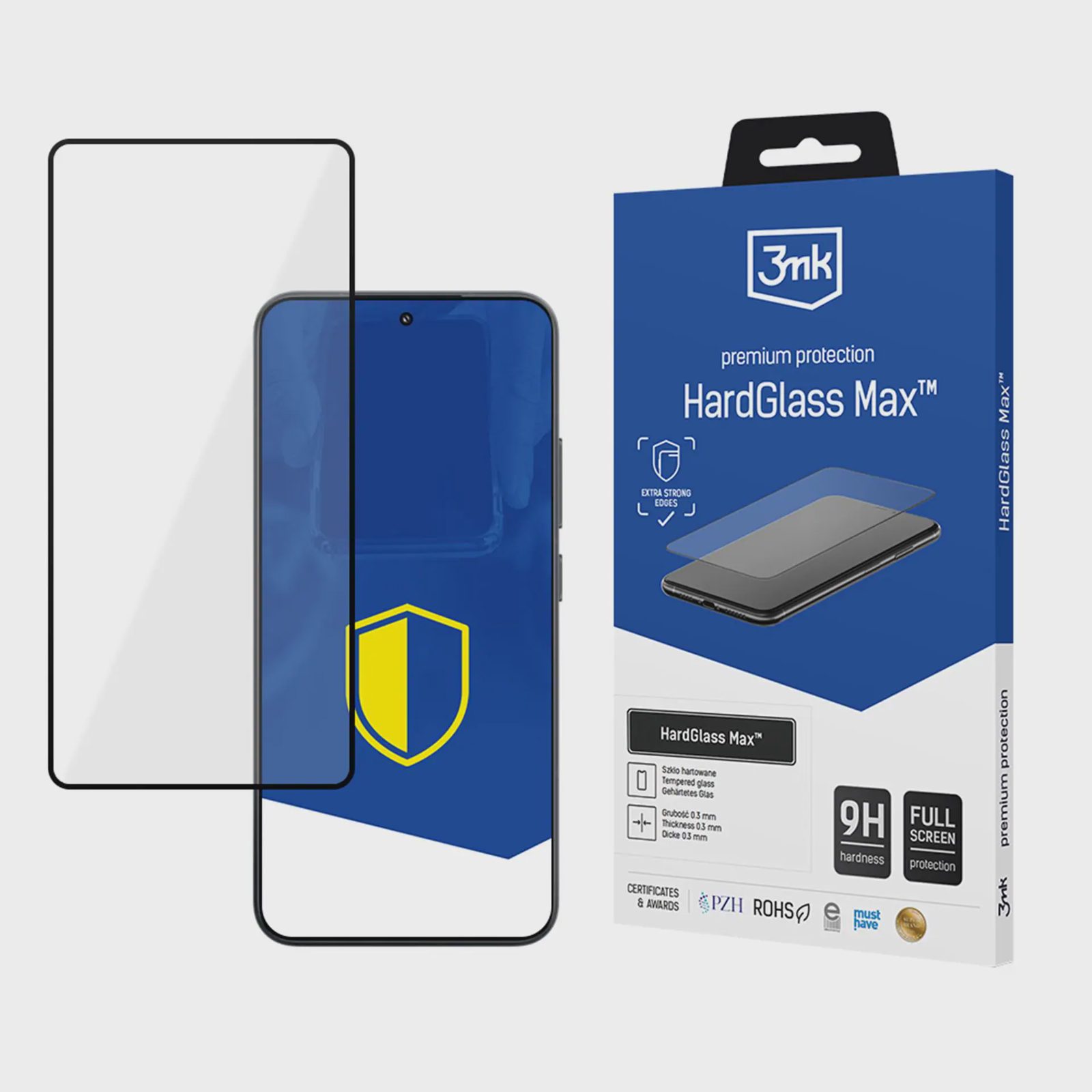 Förstärkt härdat glas för hela skärmen 3mk HardGlass Max Black för Xiaomi 15