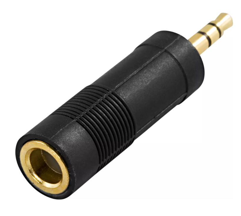 Deltaco Multimediaadapter 6,3mm ho - 3,5mm stereo ha