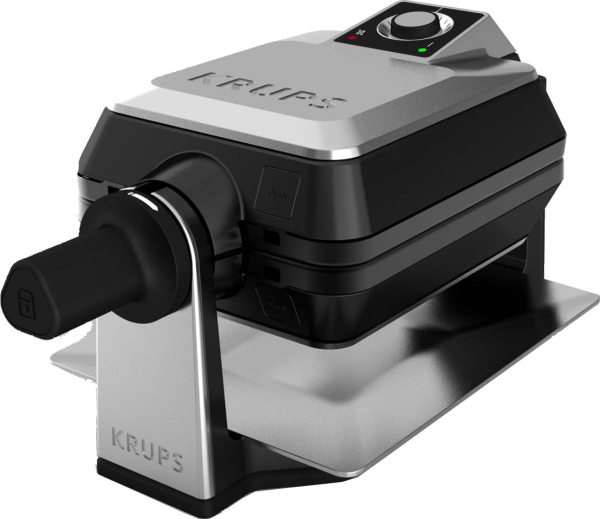 Krups FDD95D, 2 våffla/våfflor, Rektangulär, Svart, Rostfritt stål, Rostfritt stål, 1200 W, 220 - 240 V