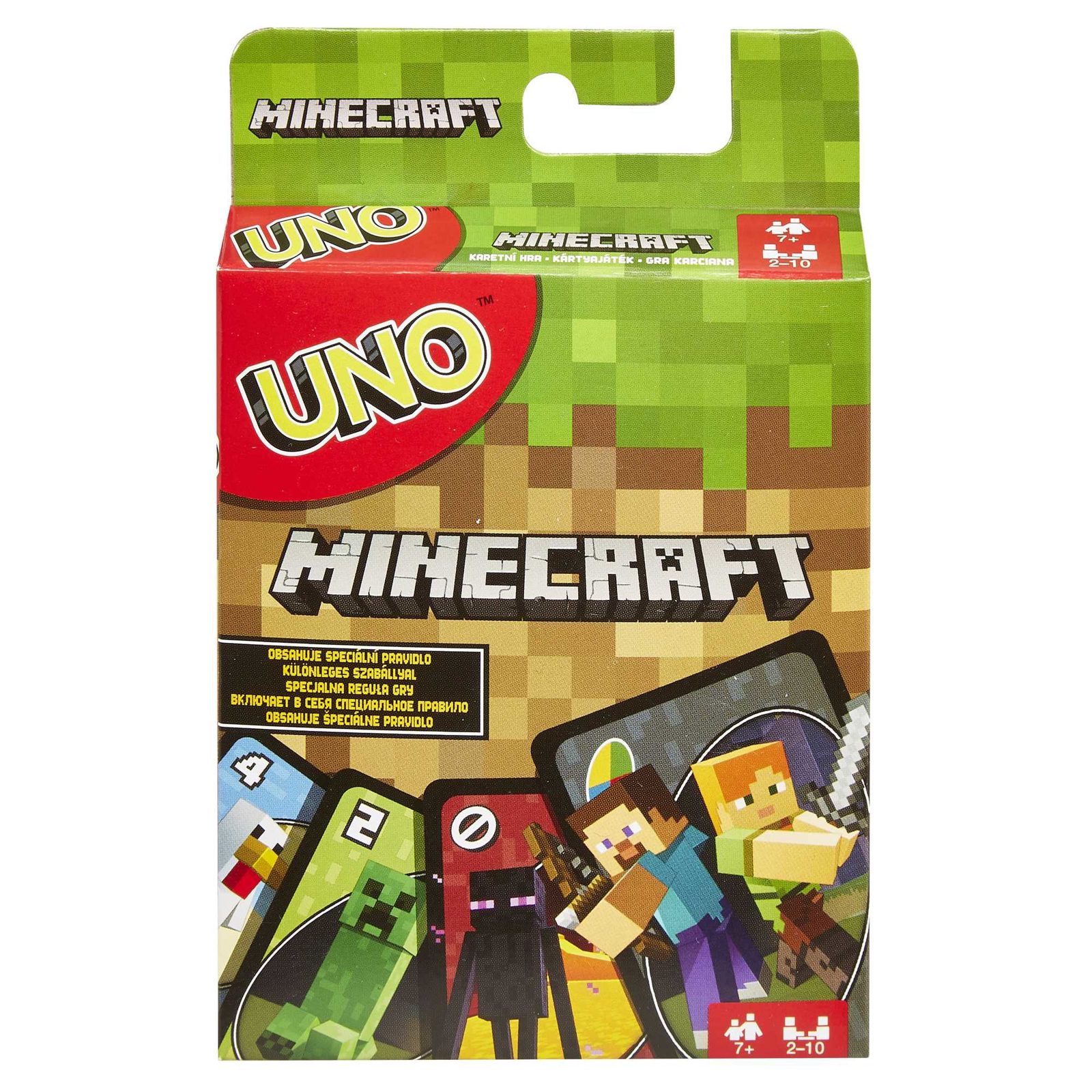 Mattel Games UNO Minecraft, Kortspel, Familj, 7 År