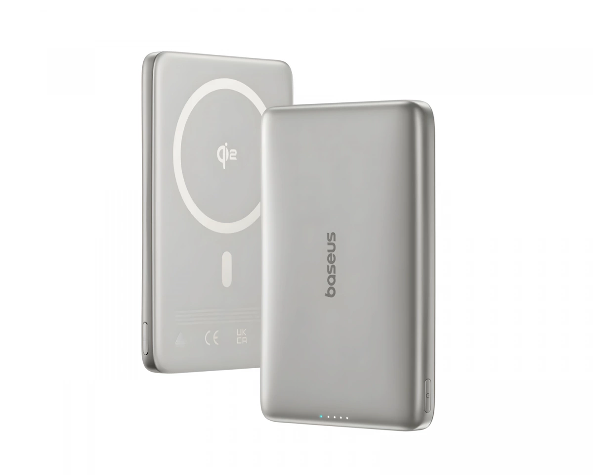 Baseus PicoGo AM41 Ultraslim Qi2 Magnetisk Powerbank 27W 10000mAh - Titan