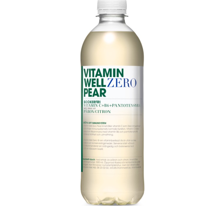 Vitamin Well Zero, Pear, 500 ml