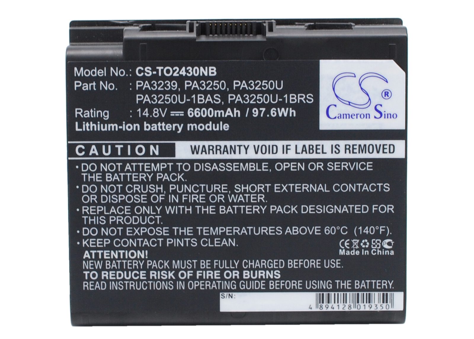 Batteri till Laptop, Bärbar dator för Toshiba Satellite 2430, Satellite 2430-101 m.fl., bild 4