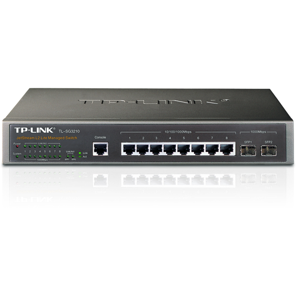TP-Link TL-SG3210 JetStream 8-Port Gigabit L2 Managed Switch med 2 SFP Slots, bild 5