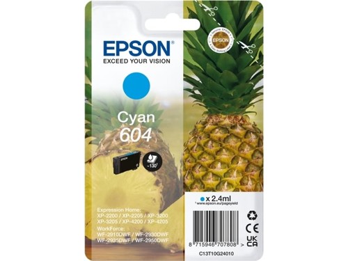 Epson T604, cyan bläckpatron, bild 2
