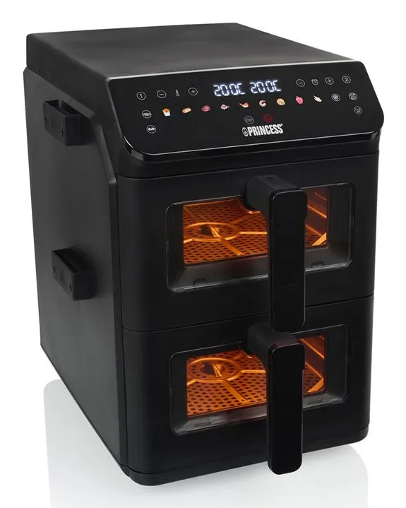 Princess 182490, Varmluftsfritös, 11,2 l, 50 ° C, 200 ° C, 60 min, Dubbel