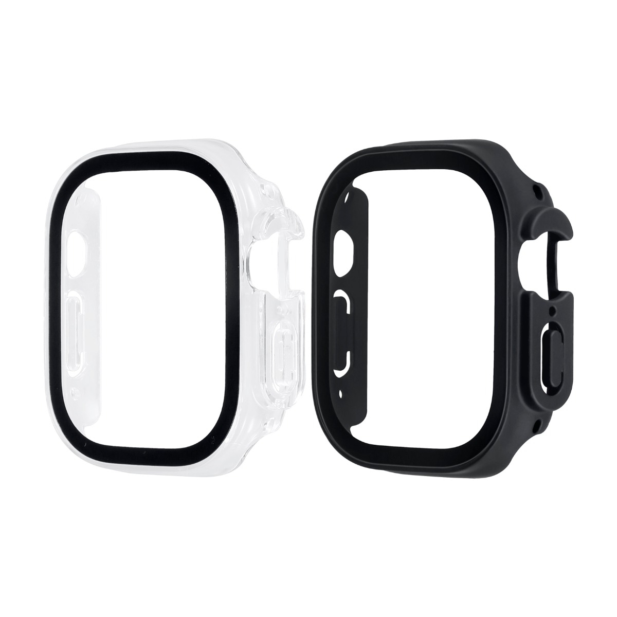 Triacle 360 skärmskyddshölje Apple Watch Ultra 49 mm 2 pack, svart/transparent