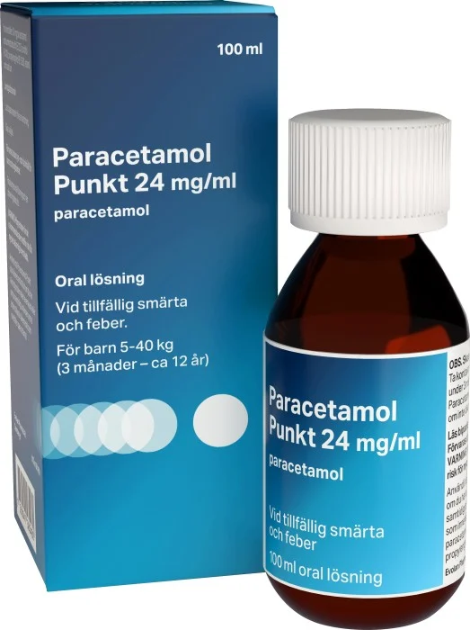 Paracetamol Punkt, oral lösning 24 mg/ml 100 ml