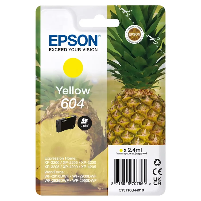 Epson T604, gul bläckpatron, bild 4