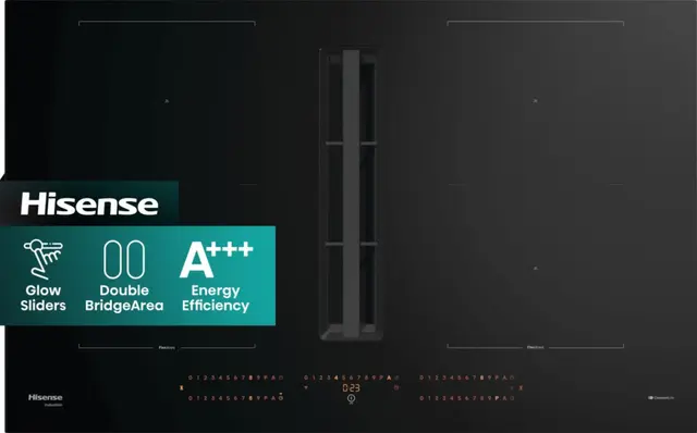 Hisense induktionshäll med fläkt HEH8443BSCWF (83cm)