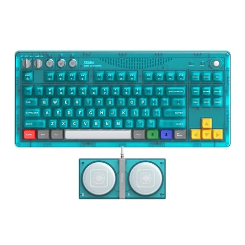 8Bitdo Retro Mechanical Keyboard - Trådlöst Tangentbord ANSI - Clear Blue, bild 5