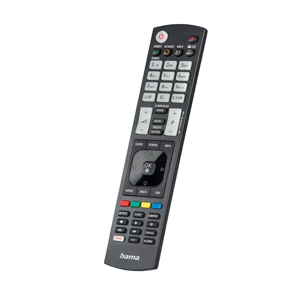 Hama 00221061, TV, IR trådlös, Tryckknappar, Svart