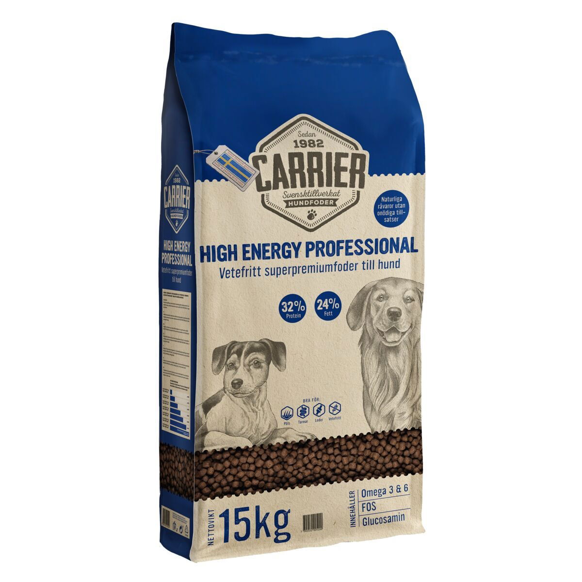 Carrier High-Energy Professional Torrfoder till Hund 15 kg