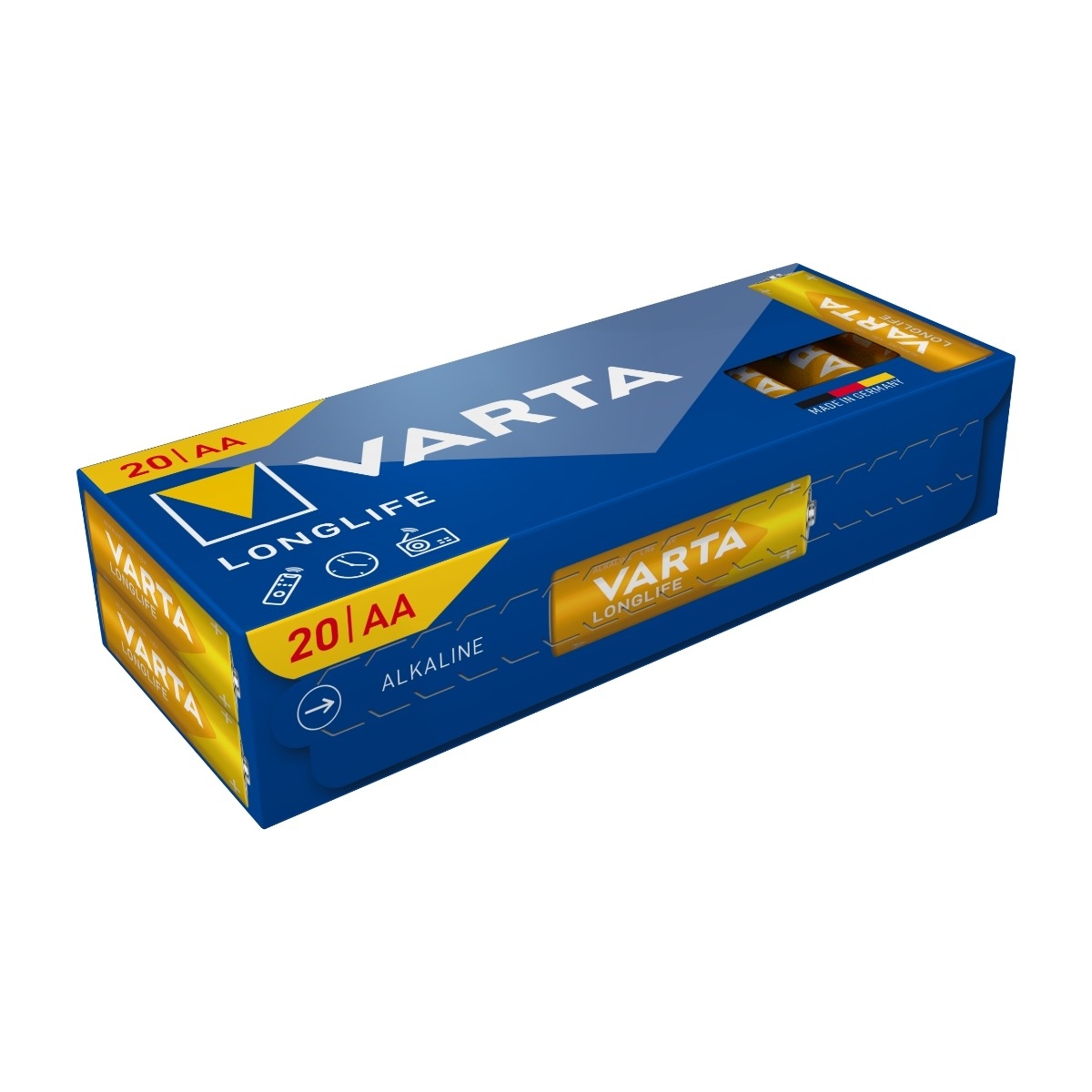 VARTA Longlife Alkaline AA batteri, 20 st