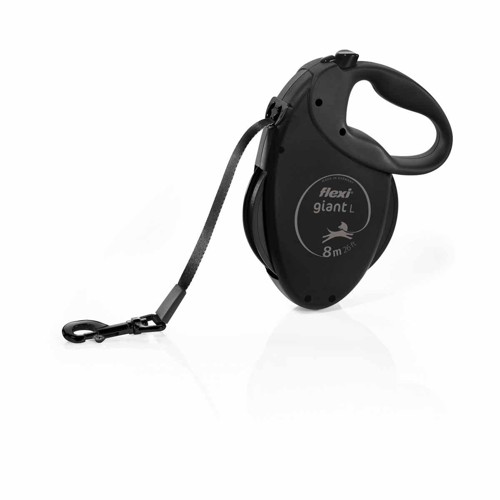 Flexi - Flexi Koppel Giant L Black Edition - Black - 8m