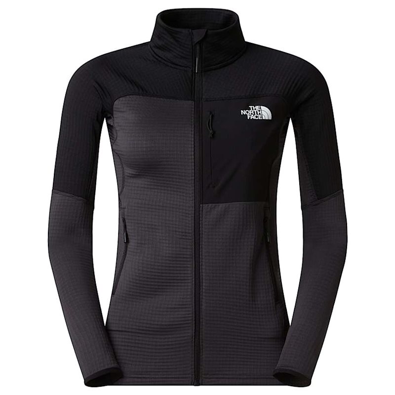 The North Face W Polartec Powergrid Stormgap Jacket Asphalt Grey/Tnf Black - XL