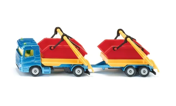Siku Truck W Skip And Trailer