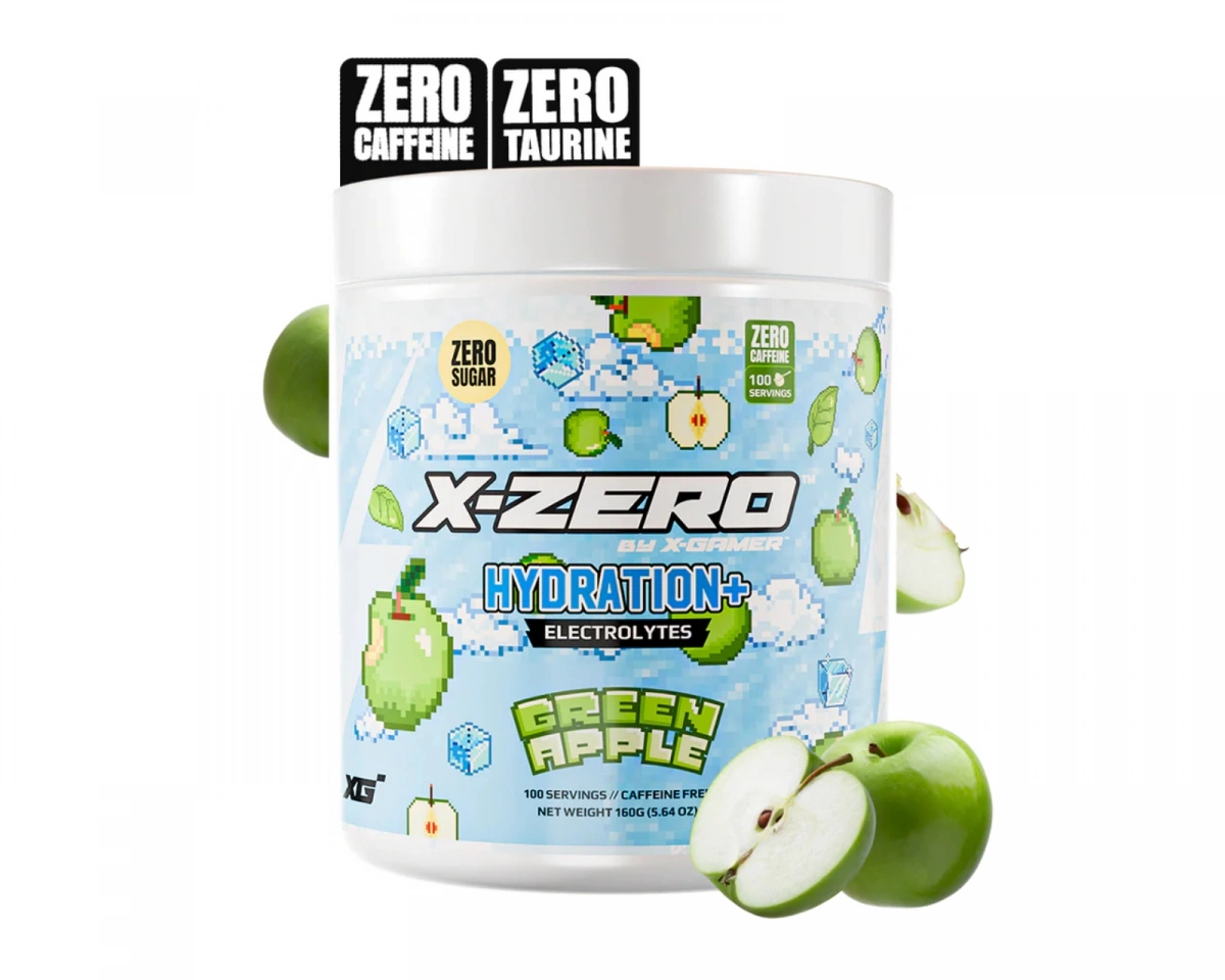 X-Gamer X-Zero Hydration+ Green Apple - 100 Serveringar
