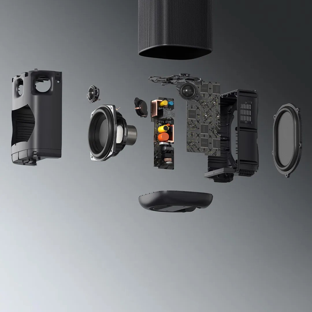 JBL Cove M1 kompakt Wi-Fi-högtalare, svart, bild 4