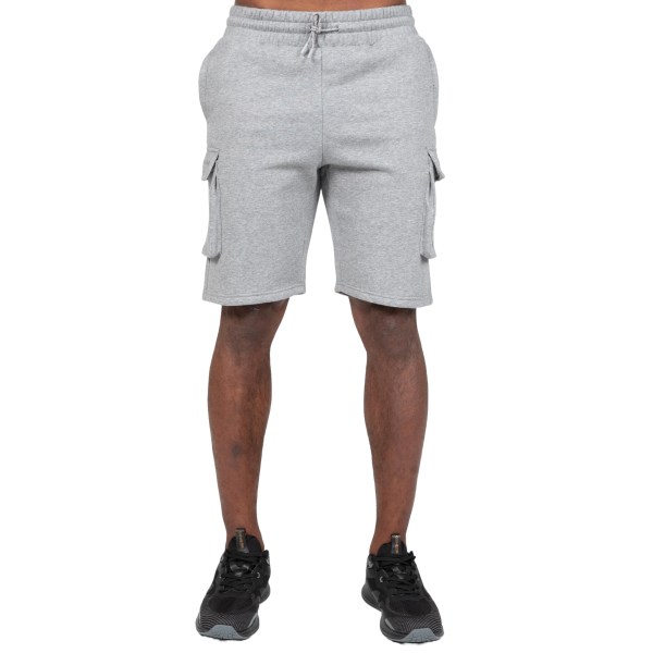 Gorilla Wear Hudson Cargo Sweat Shorts, L, Grey Melange