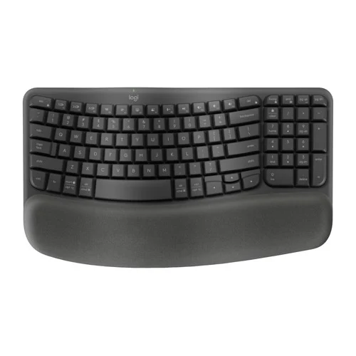 Logitech Wave Keys Ergo trådlöst tangentbord, svart, bild 2