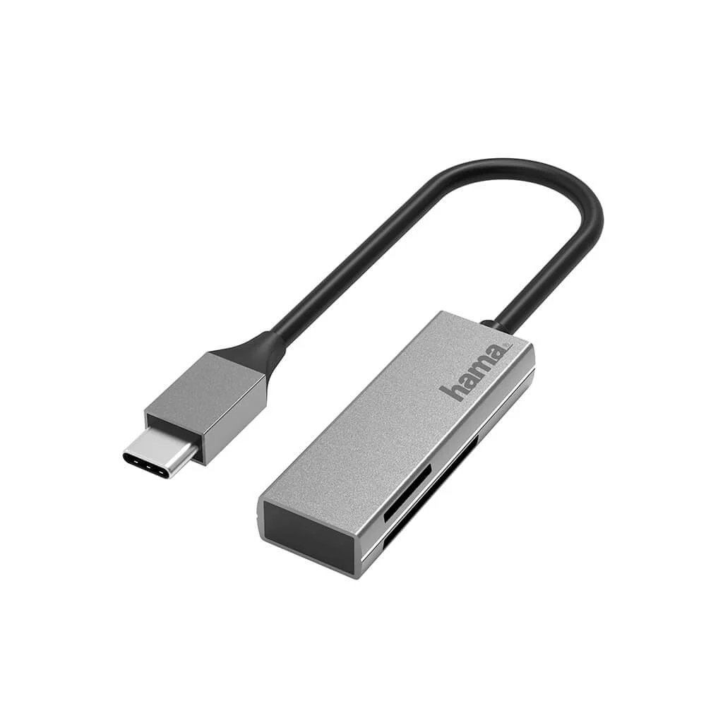 Hama - Kortläsare (SD, microSD, SDHC, microSDHC, SDXC, microSDXC) - USB-C 3.2 Gen 1