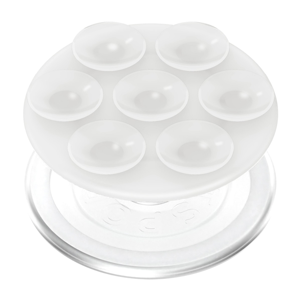PopSockets Suck-Up MagSafe magnetiskt mobilgrepp, genomskinlig