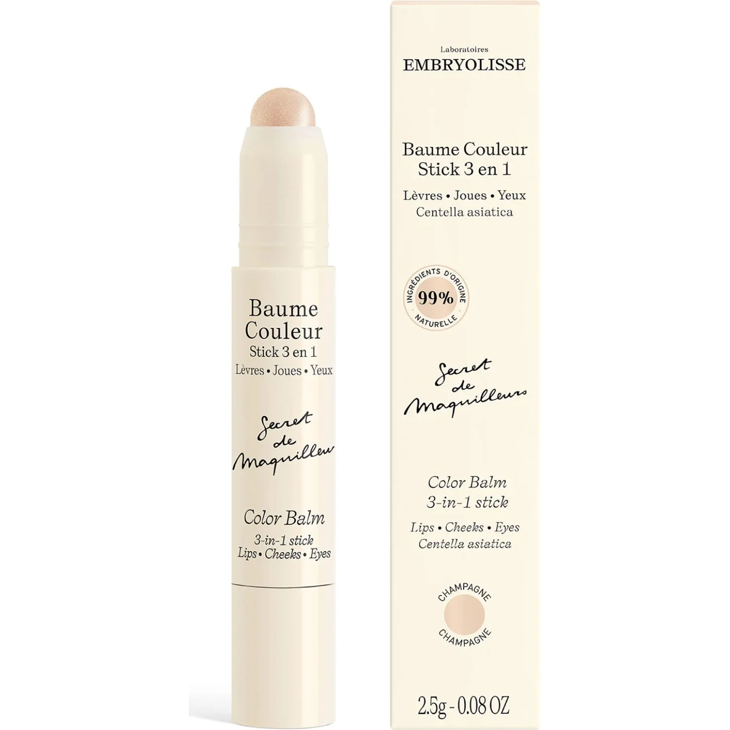 Embryolisse Color Balm 3-In-1 Stick Champagne 2,5 g, bild 2