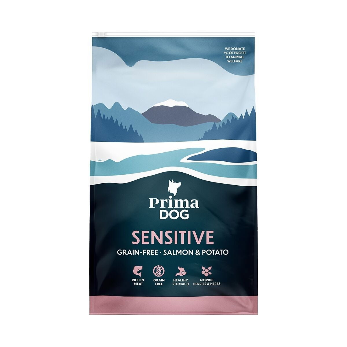 PrimaDog Adult All Breeds Sensitive Grain Free Salmon & Potato Torrfoder till Hund 3kg
