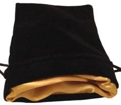 Dice Bag Black w/Gold Velvet