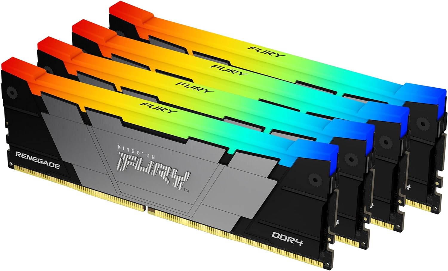128 GB (4x32GB) DDR4-3200 Kingston FURY Renegade RGB CL16, bild 2