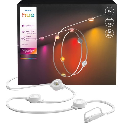 Philips Hue Festavia förlängningsljusslinga 9 m, vit