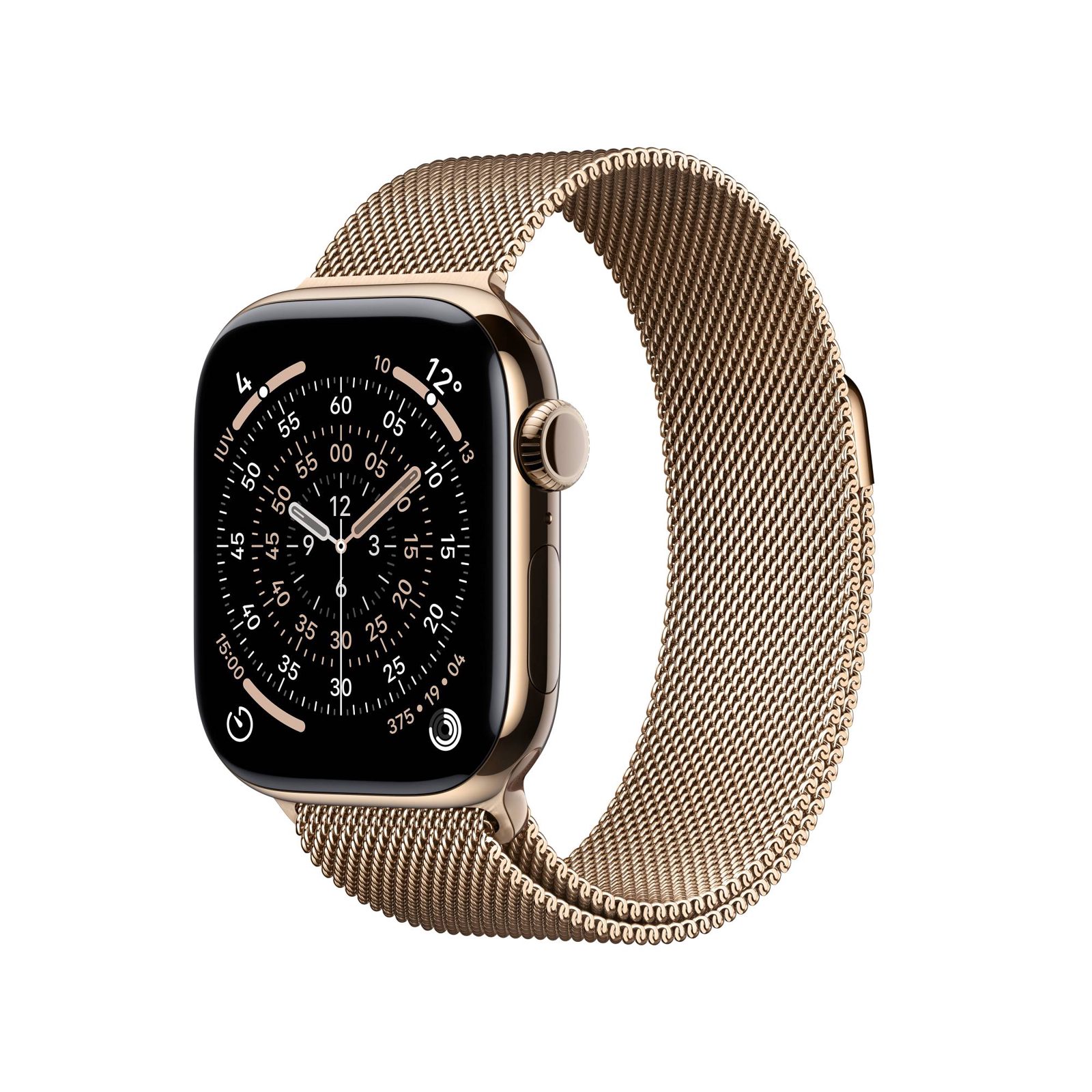 Apple Watch Series 11 GPS + Cell 42 mm guld titan, guld milanesisk loop, bild 3