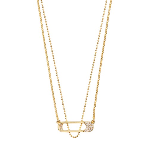 PILGRIM - INSTANT Necklace, 2-in-1 Set - Gold Plated - 38 cm + 9 cm Extension